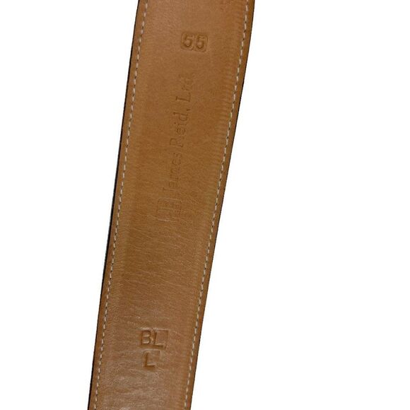 James Reid of Santa Fe New Mexico Black Bison Leather Belt Strap Size 55 - Picture 8 of 11